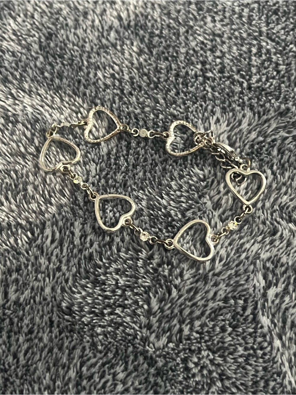 Silver Heart Link Bracelet - Women Jewelry